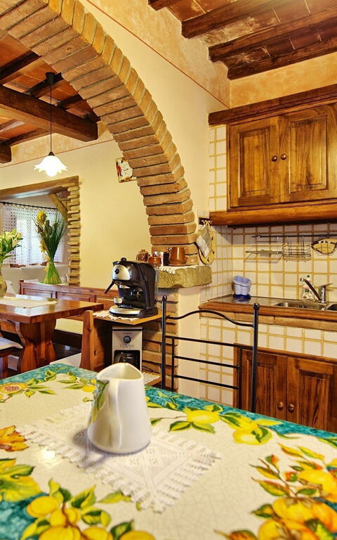 Villa Margherita Uno: Keuken, Lunchroom, Woonkamer