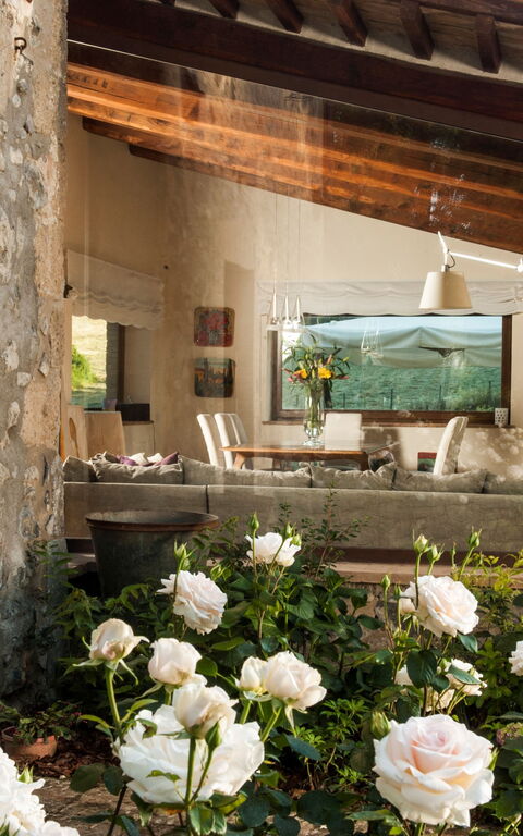 Casale Porano: Woonkamer