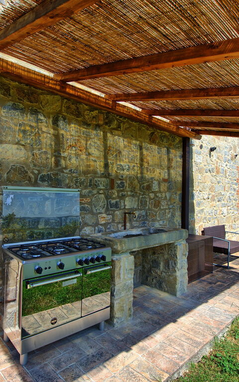 Villa San Michele: Balkon / terras / patio, Buitenkanten, Buitenshuis