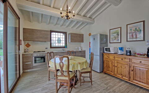 Accommodatie Fornace 1: Keuken, Lunchroom, Woonkamer