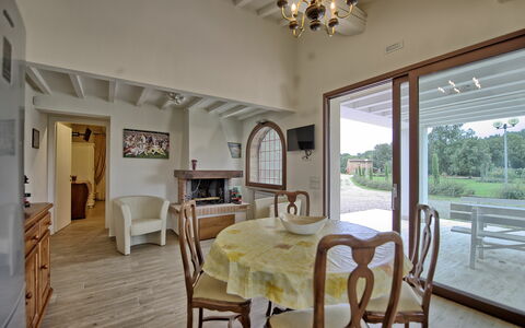 Accommodatie Fornace 1: Keuken, Lunchroom, Woonkamer