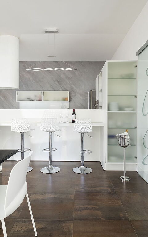 Villa Agorà: Keuken, Lunchroom