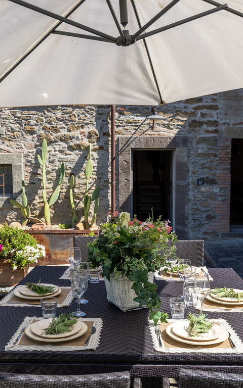 Casa La Fonte: Balkon / terras / patio, Buitenkanten, Buitenshuis