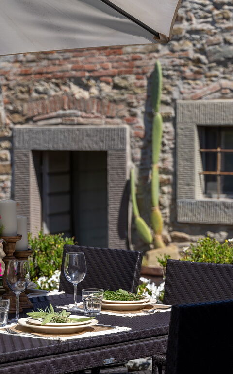 Casa La Fonte: Balkon / terras / patio, Buitenkanten, Buitenshuis