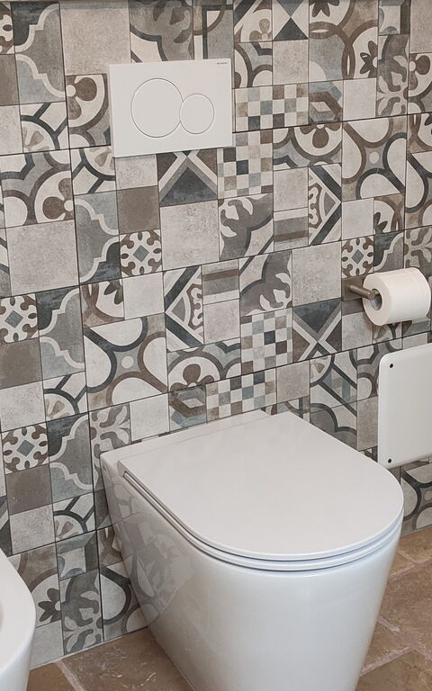 Trullo Santo Stefano: Badkamer