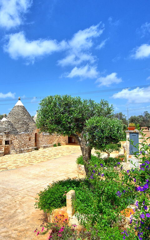 Trullo Santo Stefano: Buitenshuis, Tuin