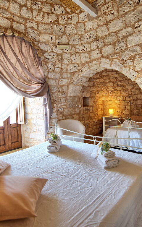 Trullo Santo Stefano: slaapkamer