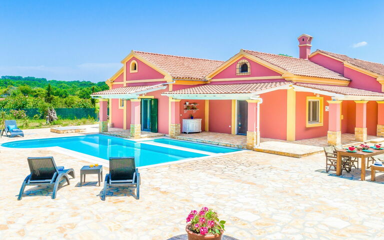 Beach Villa Joanna: Buitenshuis, Tuin, zwembad