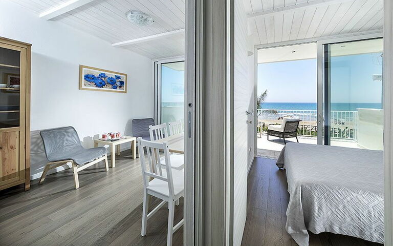 Accommodatie Marina: Lunchroom, slaapkamer, Woonkamer