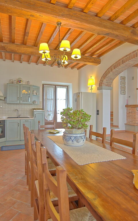 Villa Farneta: Keuken, Lunchroom