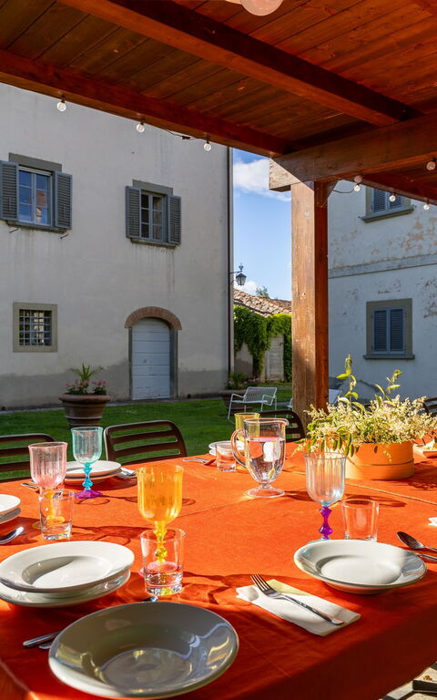 Villa Cangeli: Balkon / terras / patio, Buitenkanten, Buitenshuis, Tuin