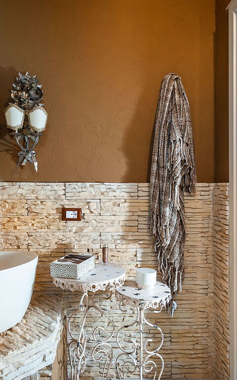 Villa Pigna Bianca: Badkamer