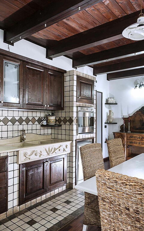 Villa Carolina: Keuken, Lunchroom