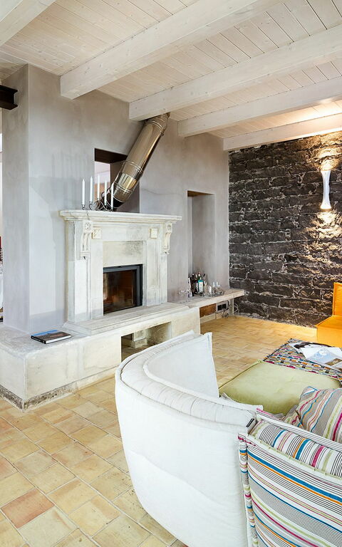 Villa Torre Etnea: Woonkamer