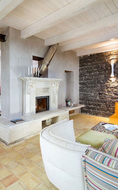 Villa Torre Etnea: Woonkamer