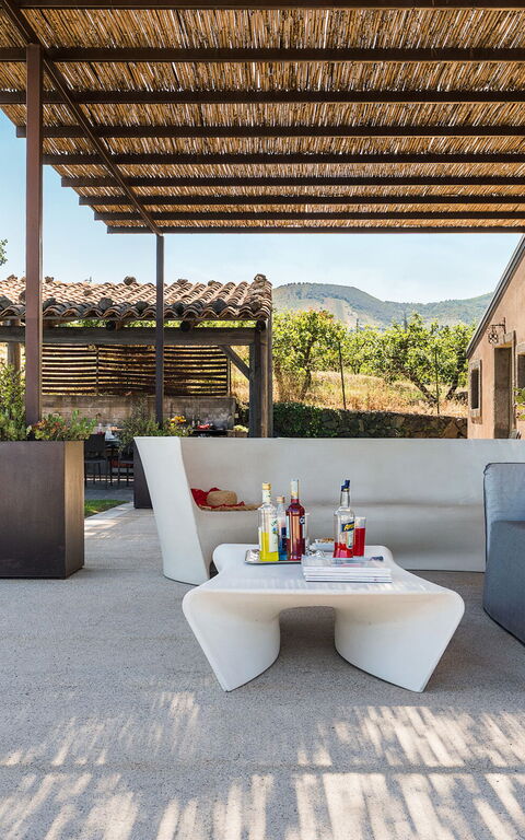 Villa Torre Etnea: Balkon / terras / patio, Buitenkanten, Buitenshuis