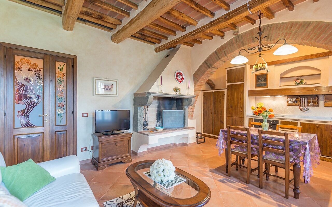 Accommodatie Smeraldo: Keuken, Lunchroom, Woonkamer