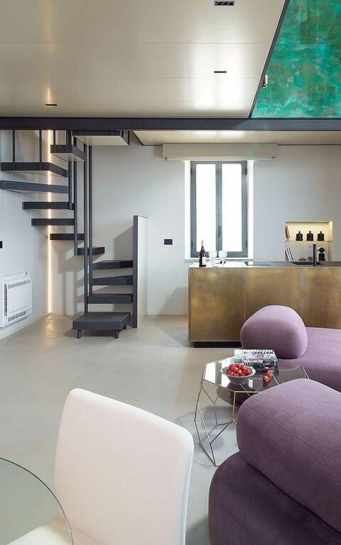 Torre Isola Bella: Lunchroom, Woonkamer