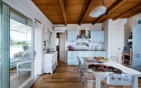 Accommodatie Onda: Keuken, Lunchroom, Woonkamer