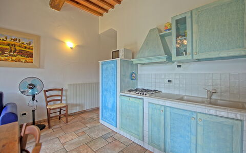 Accommodatie Mulignone 10: Keuken, Lunchroom, Woonkamer