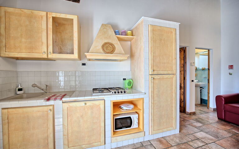 Accommodatie Mulignone 14: Keuken, Lunchroom, Woonkamer