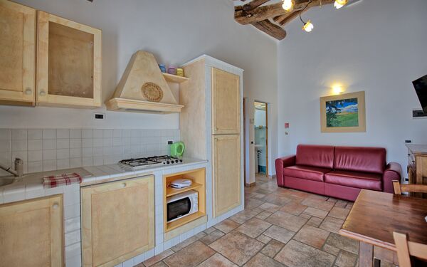 Accommodatie Mulignone 14: Keuken, Lunchroom, Woonkamer