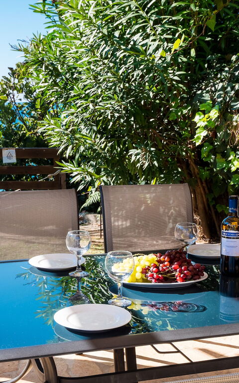 Beachfront Villa Rania: Buitenshuis, Tuin