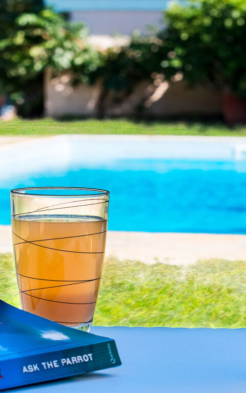 Beachfront Villa Rania: Tuin, zwembad