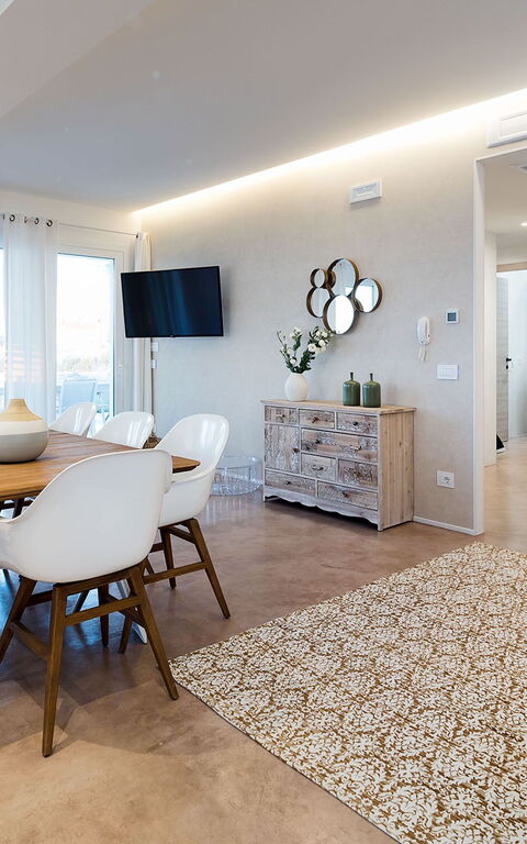 Villa San Lorenzo Palma: Keuken, Lunchroom, Woonkamer