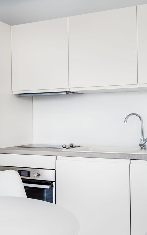 Villa Arete: Keuken, Lunchroom, Woonkamer