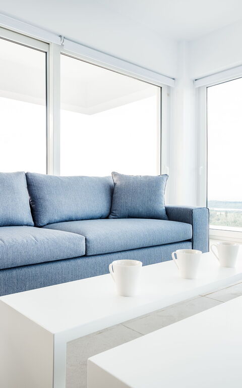 Villa Arete: Keuken, Lunchroom, Woonkamer