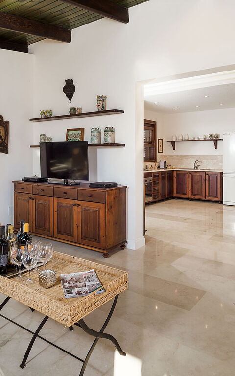 Villa Cala Mancina: Woonkamer