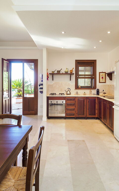 Villa Cala Mancina: Keuken, Lunchroom