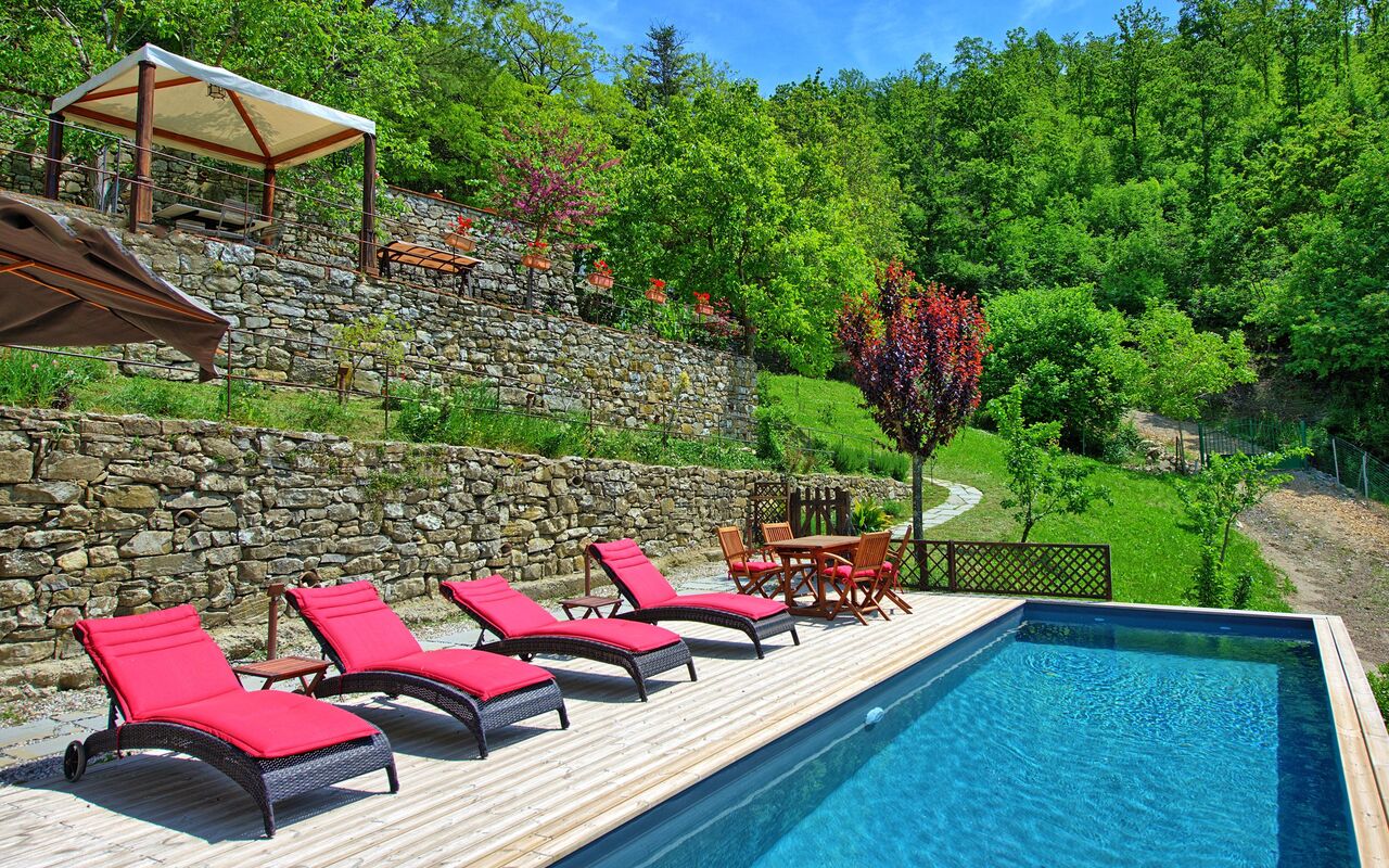 Villa Ancora: Buitenshuis, Zomer, zwembad