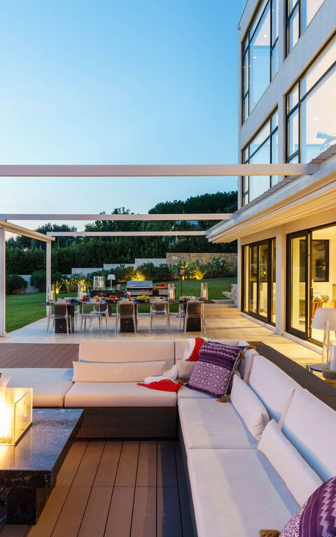 Villa Angelina: Balkon / terras / patio, Buitenshuis, Tuin