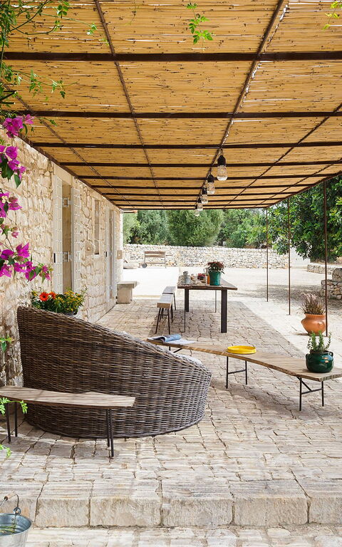 Villa Dimora Pura: Balkon / terras / patio, Buitenshuis, Tuin