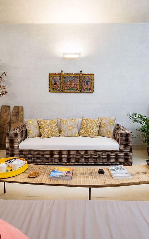 Villa Dimora Pura: Woonkamer