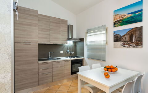 Accommodatie Fillide: Keuken, Lunchroom, Woonkamer