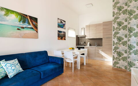 Accommodatie Euthalia: Keuken, Lunchroom, Woonkamer