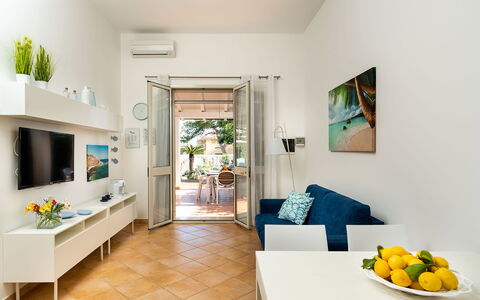 Accommodatie Euthalia: Keuken, Lunchroom, Woonkamer