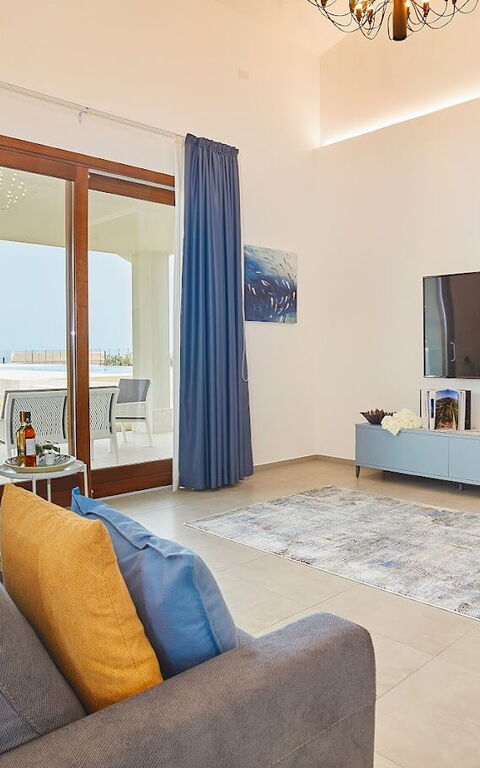 Villa Etesiae: Woonkamer