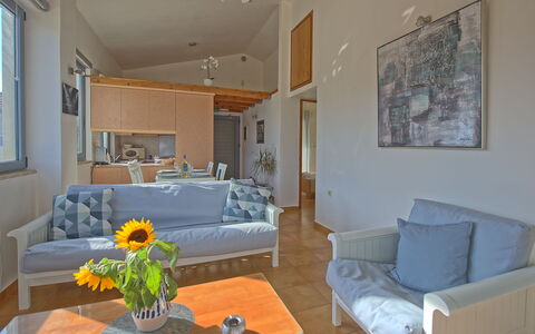 Accommodatie Emmanouela: Woonkamer