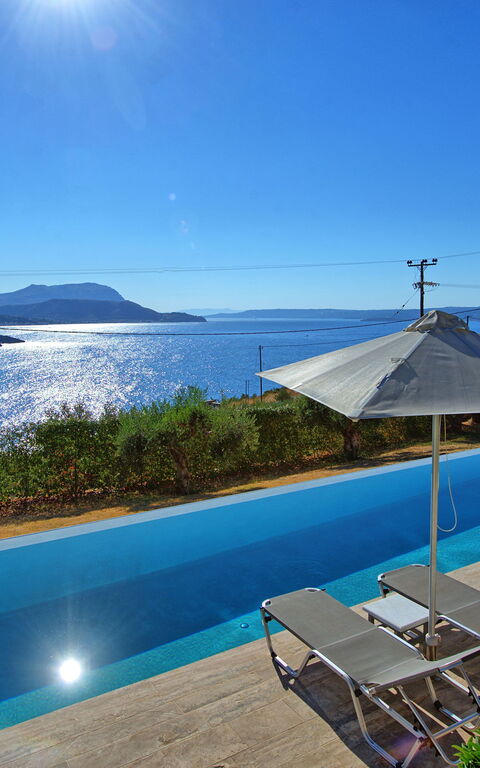 Villa Bluewhite: Buitenshuis, Keer bekeken, Tuin, Zomer, zwembad