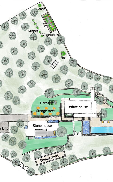 Villa Bluewhite: Planimetria