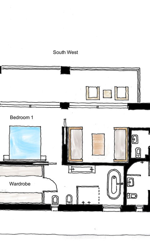 Villa Bluewhite: Planimetria