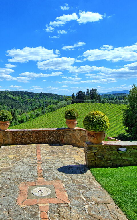 Villa Paneretta: Buitenshuis, Zomer