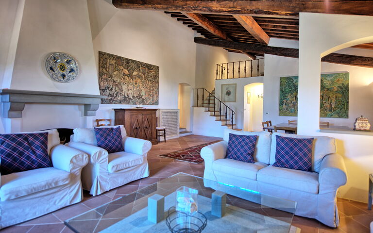 Villa Paneretta: Woonkamer