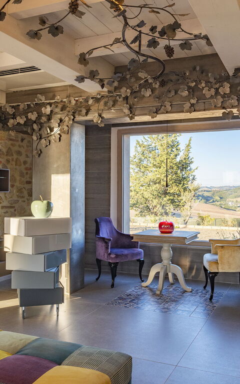 Villa Campana: Woonkamer