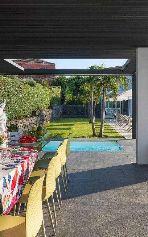 Villa Greta: Balkon / terras / patio, Tuin