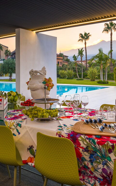 Villa Greta: Balkon / terras / patio, Tuin